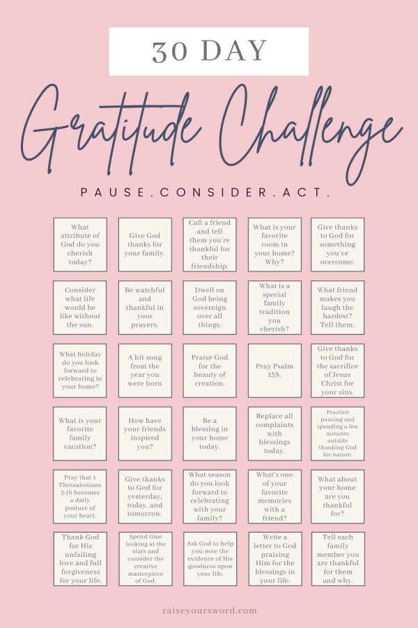 The Ultimate 30 Days Of Gratitude Challenge -