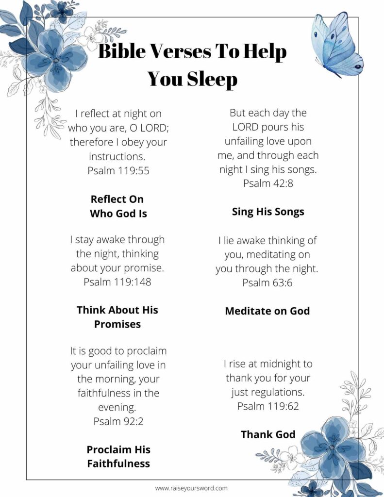 bible verses to help me sleep