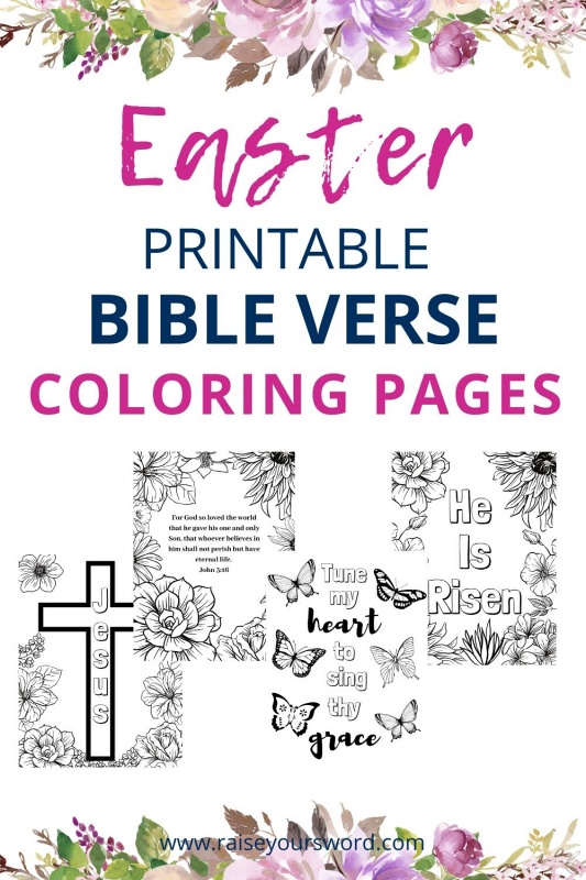 Easter Printable Bible Verse Coloring Pages
