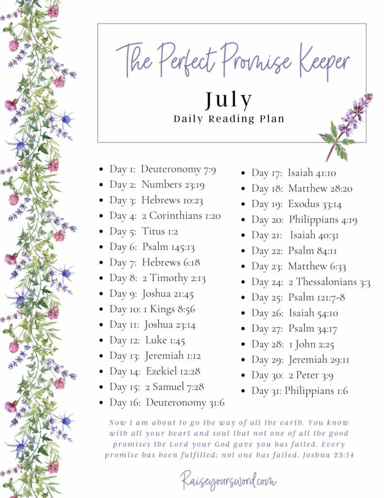 monthly bible reading plan
