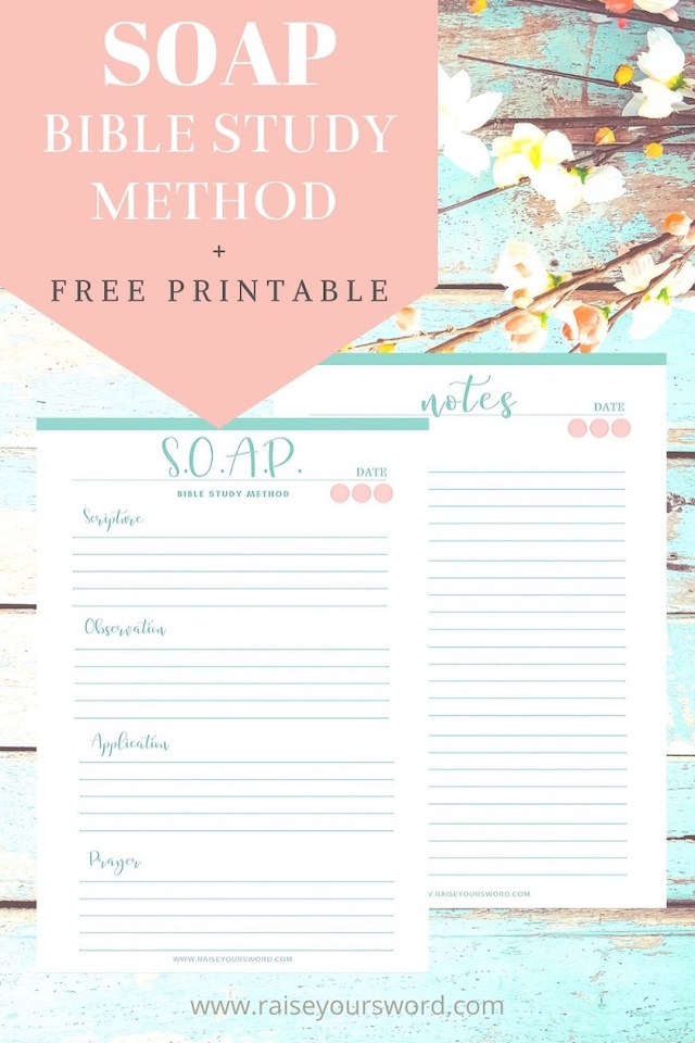 SOAP Bible Study method printable
