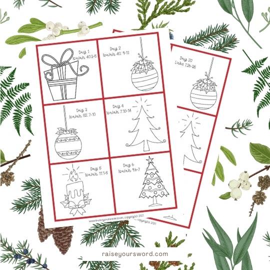 Advent Bible Verse Calendar With 25 Advent Scripture Cards