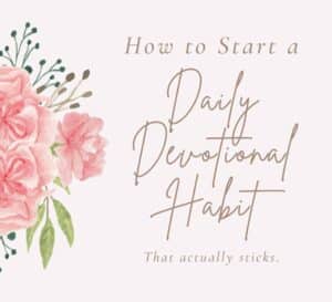 daily devotional habit