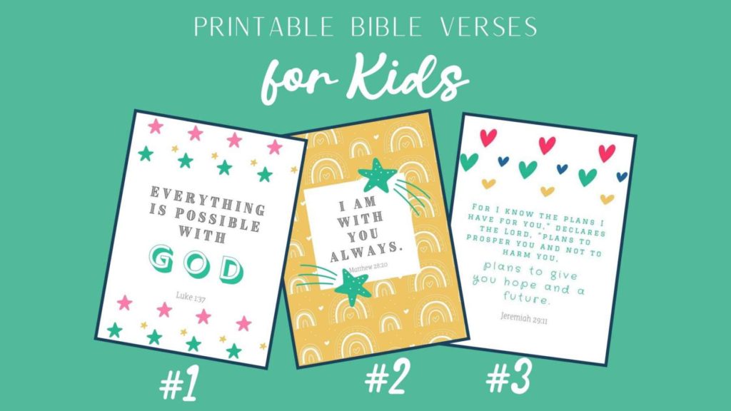bible verse printables for kids