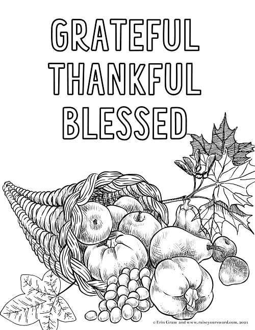 gratitude coloring pages