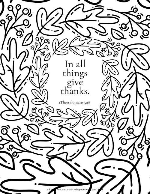 1 thessalonians 5:18 coloring page
