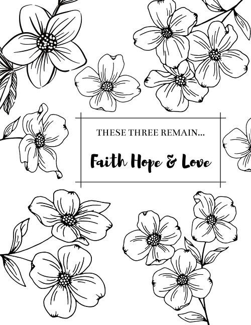 faith hope love coloring pages