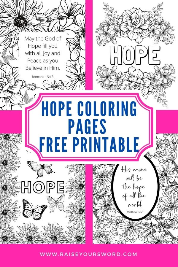 hope coloring pages free printable