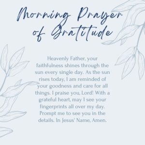 Uplifting Prayers of Gratitude in the Bible